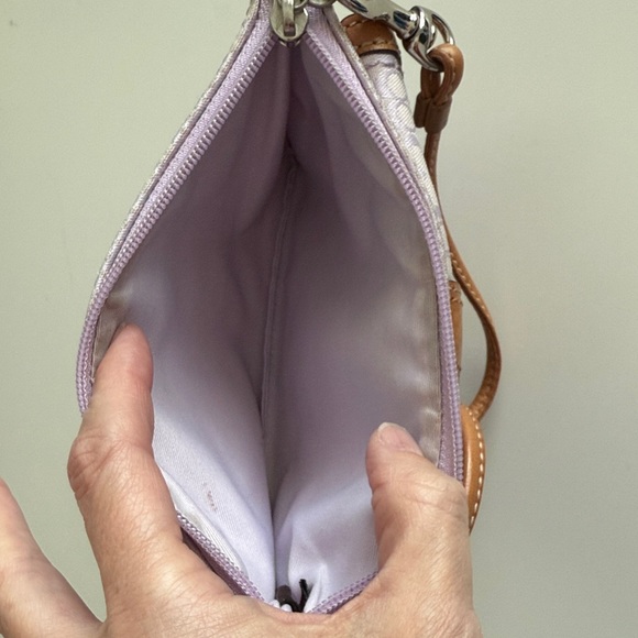 Coach Light Purple and Brown Wristlet - Picture 4 of 9